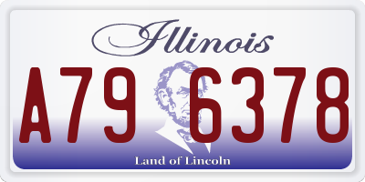 IL license plate A796378