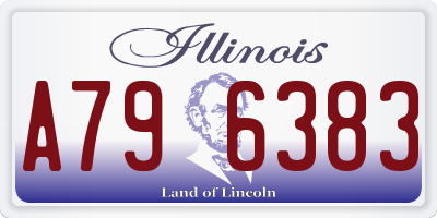 IL license plate A796383