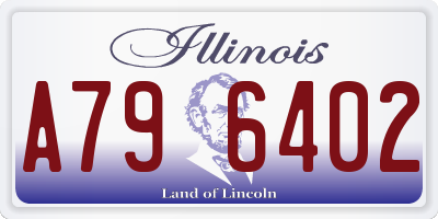 IL license plate A796402