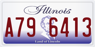 IL license plate A796413