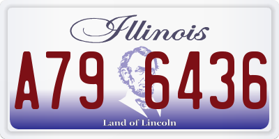 IL license plate A796436