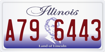 IL license plate A796443