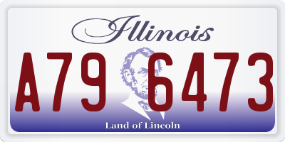 IL license plate A796473