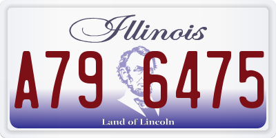 IL license plate A796475