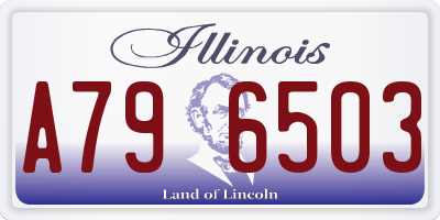 IL license plate A796503
