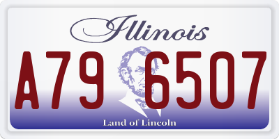 IL license plate A796507