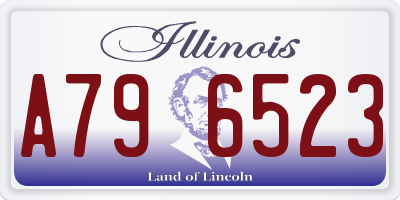 IL license plate A796523