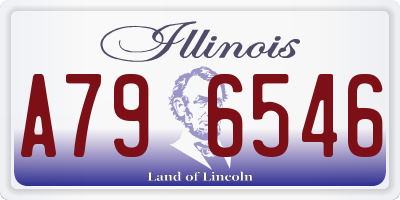 IL license plate A796546