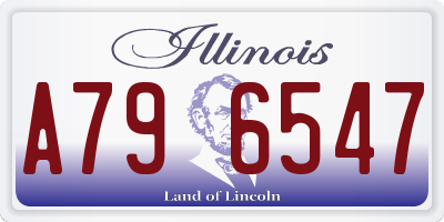 IL license plate A796547