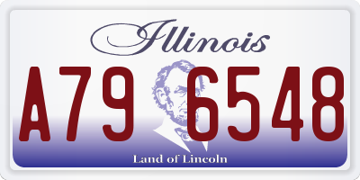 IL license plate A796548
