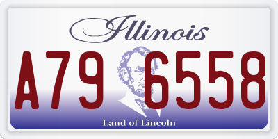 IL license plate A796558