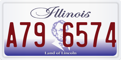 IL license plate A796574
