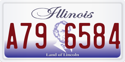 IL license plate A796584