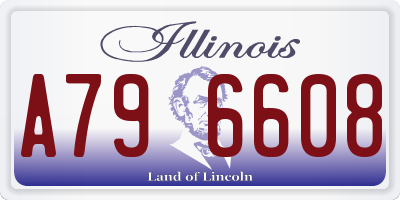 IL license plate A796608