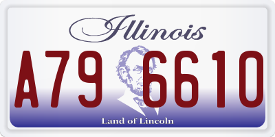 IL license plate A796610