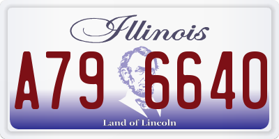 IL license plate A796640