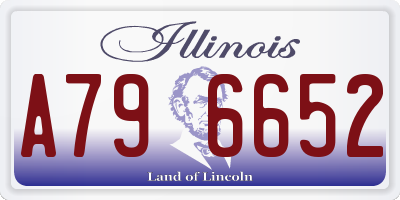 IL license plate A796652