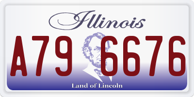 IL license plate A796676