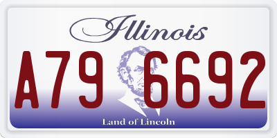IL license plate A796692