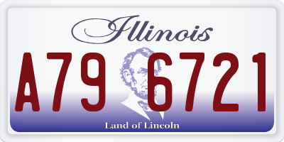 IL license plate A796721