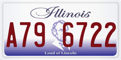 IL license plate A796722