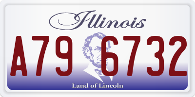 IL license plate A796732