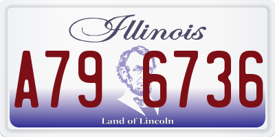 IL license plate A796736