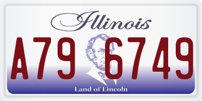 IL license plate A796749