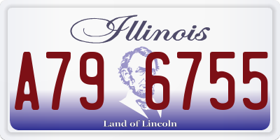 IL license plate A796755