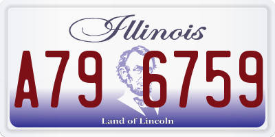 IL license plate A796759
