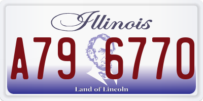 IL license plate A796770