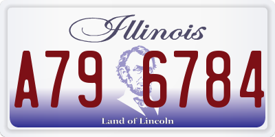 IL license plate A796784