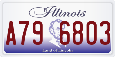IL license plate A796803