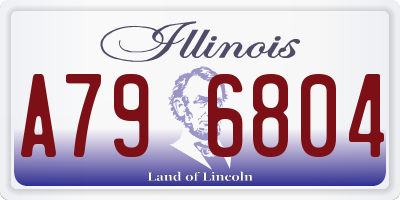 IL license plate A796804
