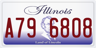 IL license plate A796808