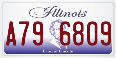 IL license plate A796809