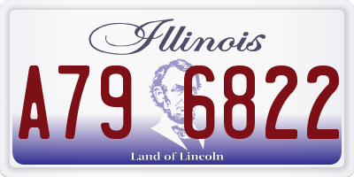 IL license plate A796822