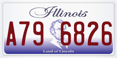 IL license plate A796826