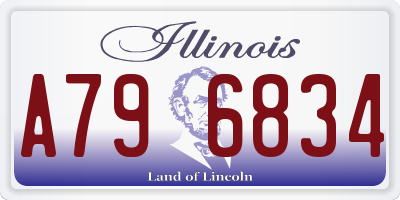 IL license plate A796834