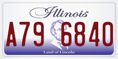IL license plate A796840