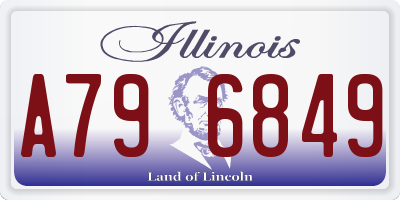 IL license plate A796849