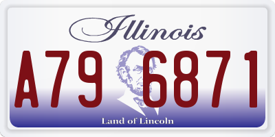 IL license plate A796871
