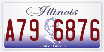 IL license plate A796876