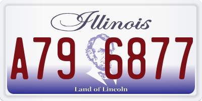 IL license plate A796877