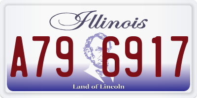 IL license plate A796917