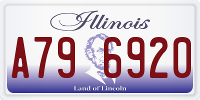 IL license plate A796920
