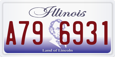 IL license plate A796931