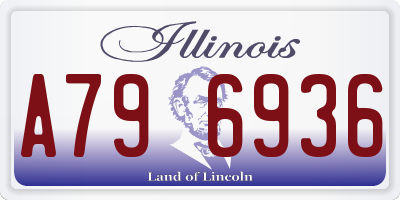 IL license plate A796936