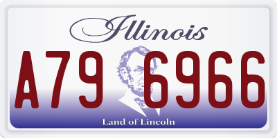 IL license plate A796966