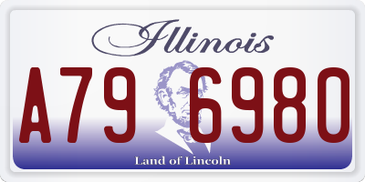 IL license plate A796980